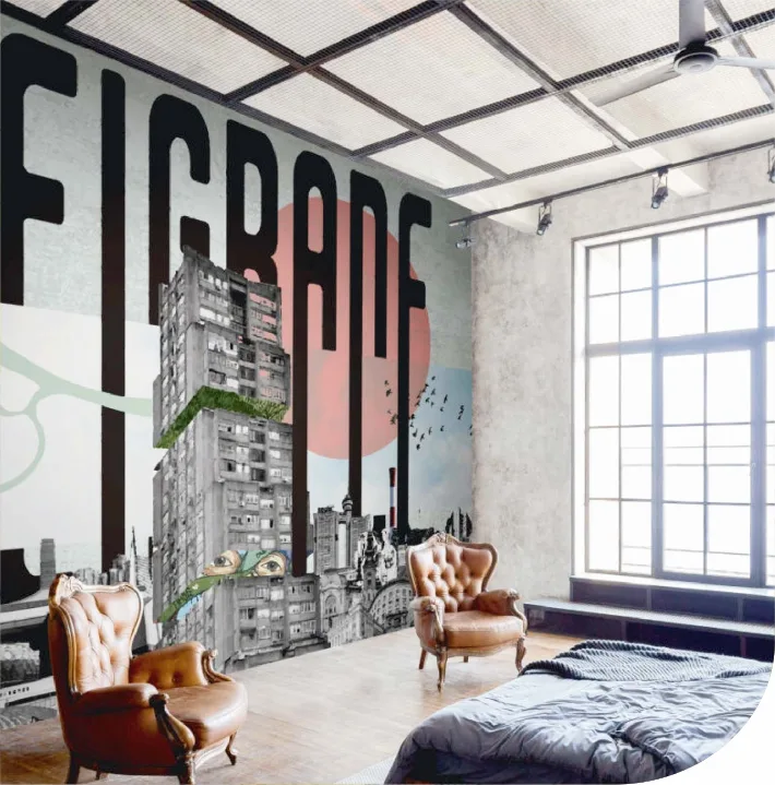 Mural wallpaper for bedroom